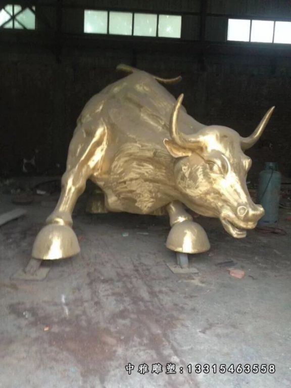 铜雕牛，广场牛铜雕 (1)