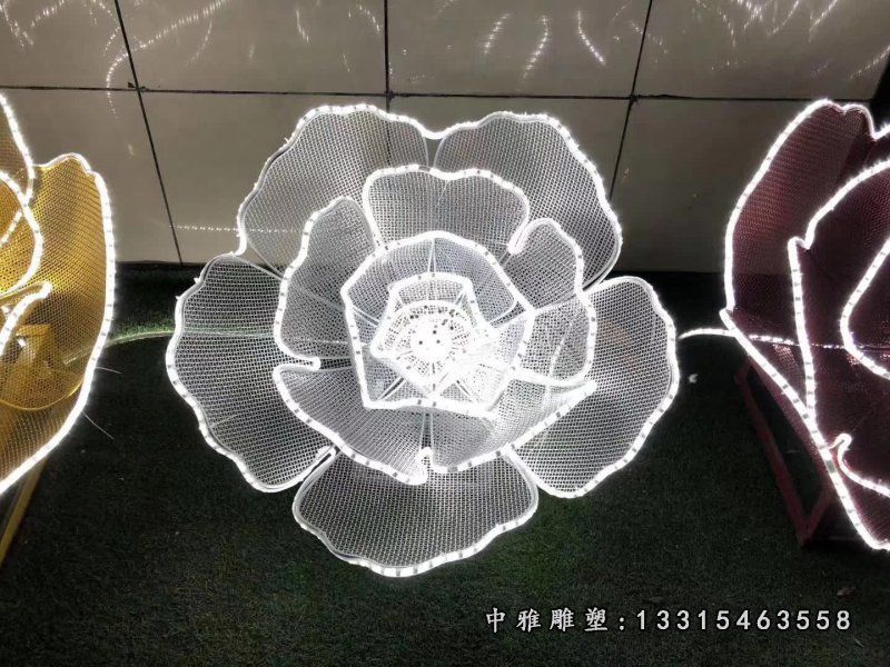 不锈钢艺术灯饰花朵雕塑 (2)