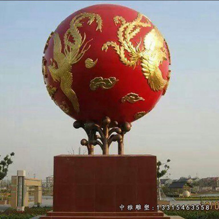 不锈钢龙凤呈祥 广场景观雕塑
