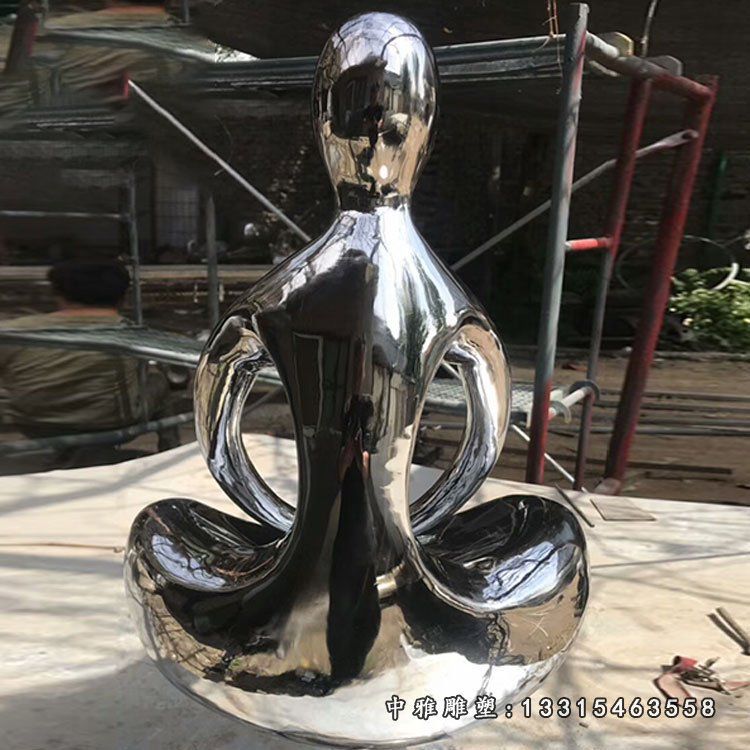 不锈钢抽象人物雕塑 (2)