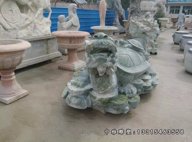 龙龟石雕，仿古龙龟雕塑 (4)
