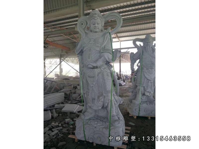 关公石雕，汉白玉关公石雕
