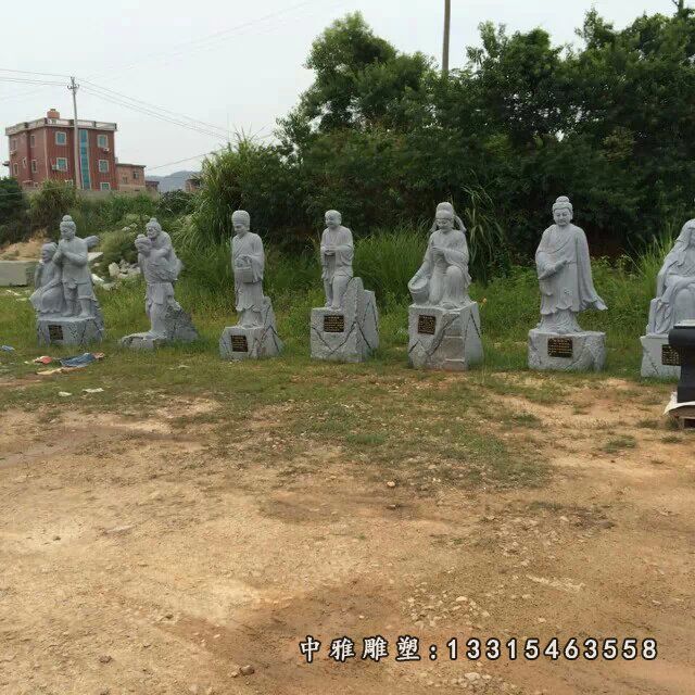二十四孝石雕，古代人物石雕 (9)