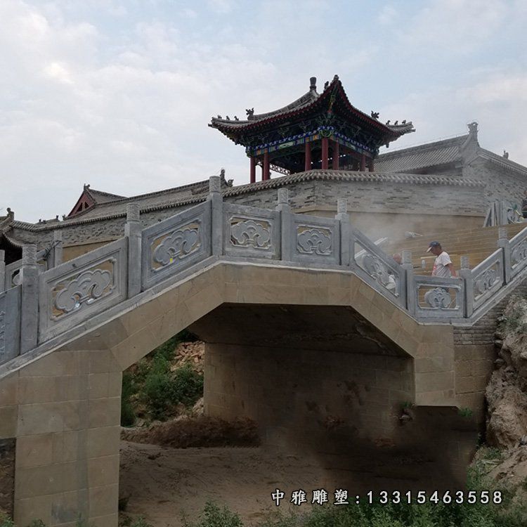 青石栏板，石桥栏板雕塑