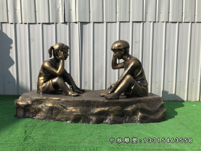 下象棋雕塑，广场景观雕塑 (2)