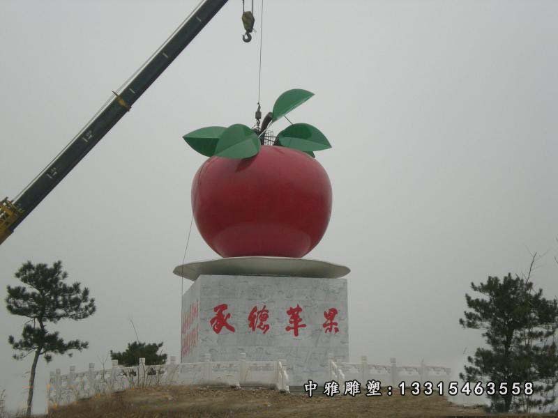广场苹果不锈钢摆件