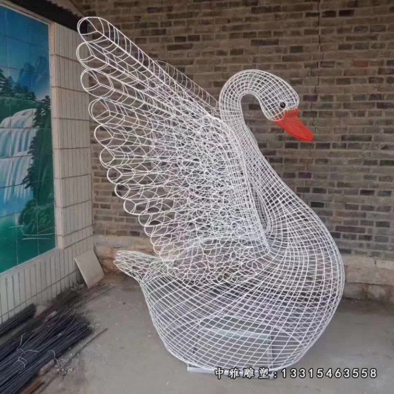不锈钢动物天鹅雕塑