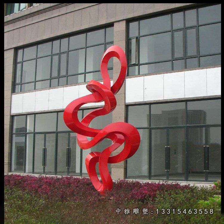 企业抽象地标不锈钢雕塑