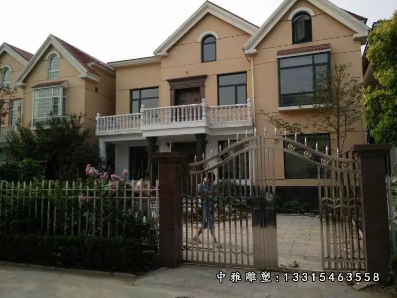 石雕栏杆，汉白玉石栏杆，别墅石栏杆 (2)