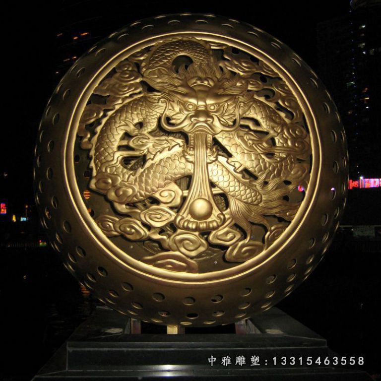 不锈钢圆球雕塑 (2)