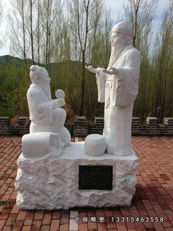 戏彩娱亲石雕，二十四孝石雕 (1)
