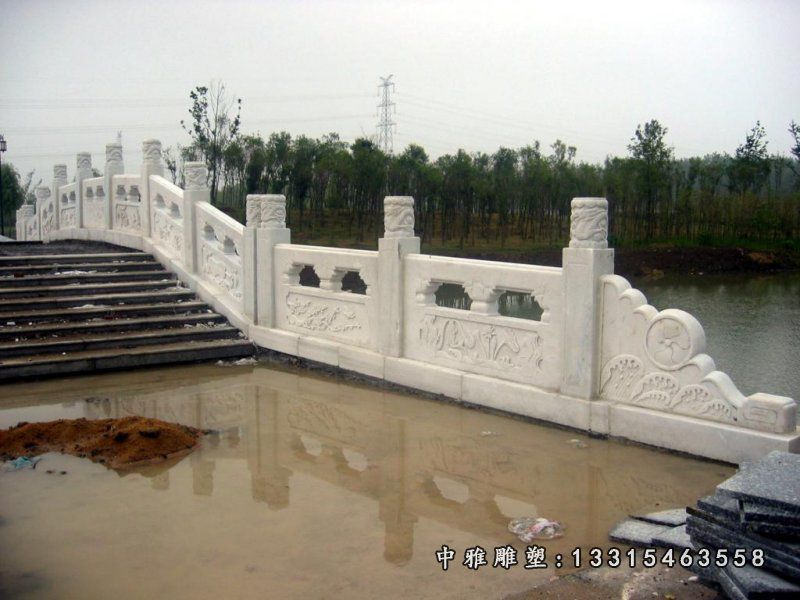 石雕栏杆，公园景观雕塑 (8)