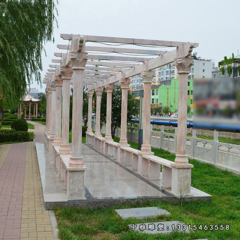 长廊石雕，公园长廊雕塑