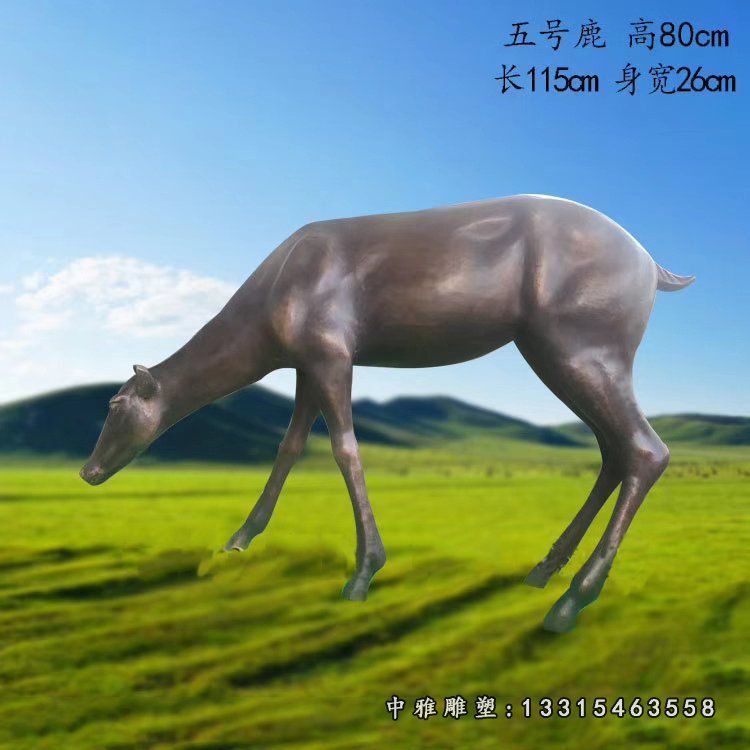 公园动物铜雕鹿 (3)