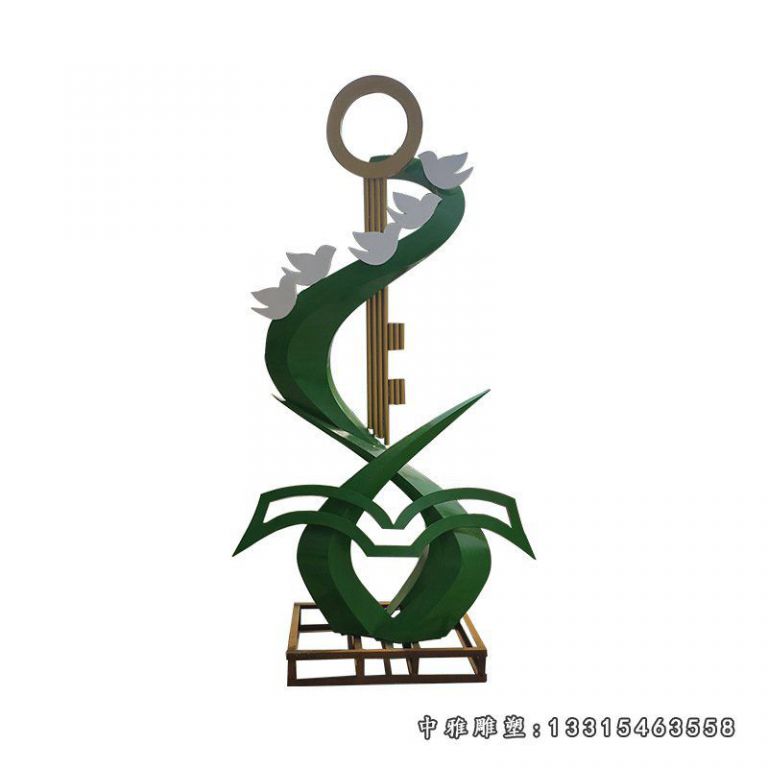 不锈钢广场钥匙景观雕塑