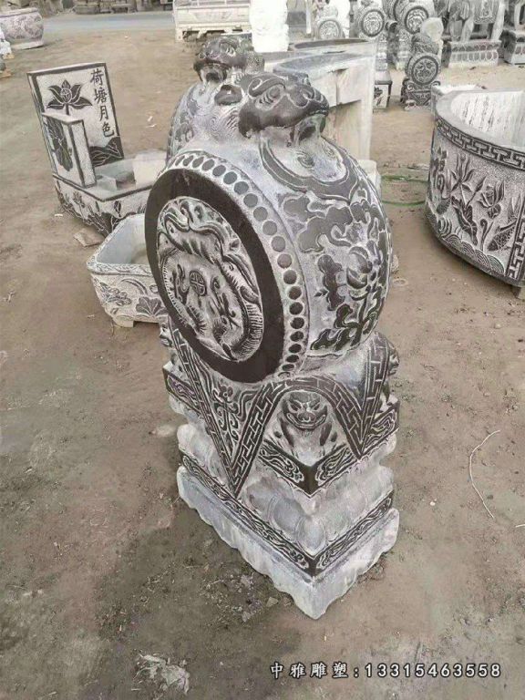 仿古貔貅抱鼓石雕塑