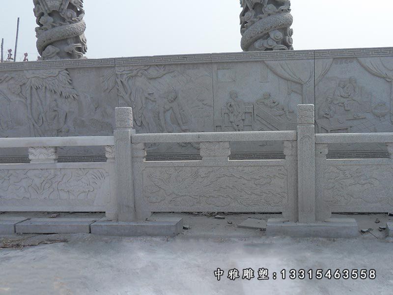 大理石栏板，公园石桥栏板栏杆