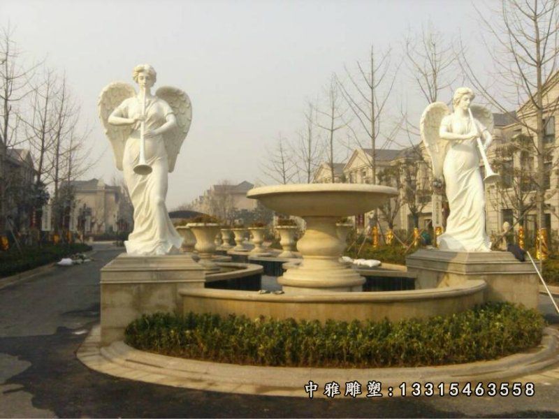 天使石雕，西方人物石雕