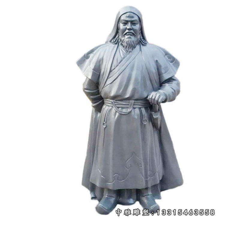 成吉思汗雕塑，玻璃钢仿铜人物雕塑 (3)