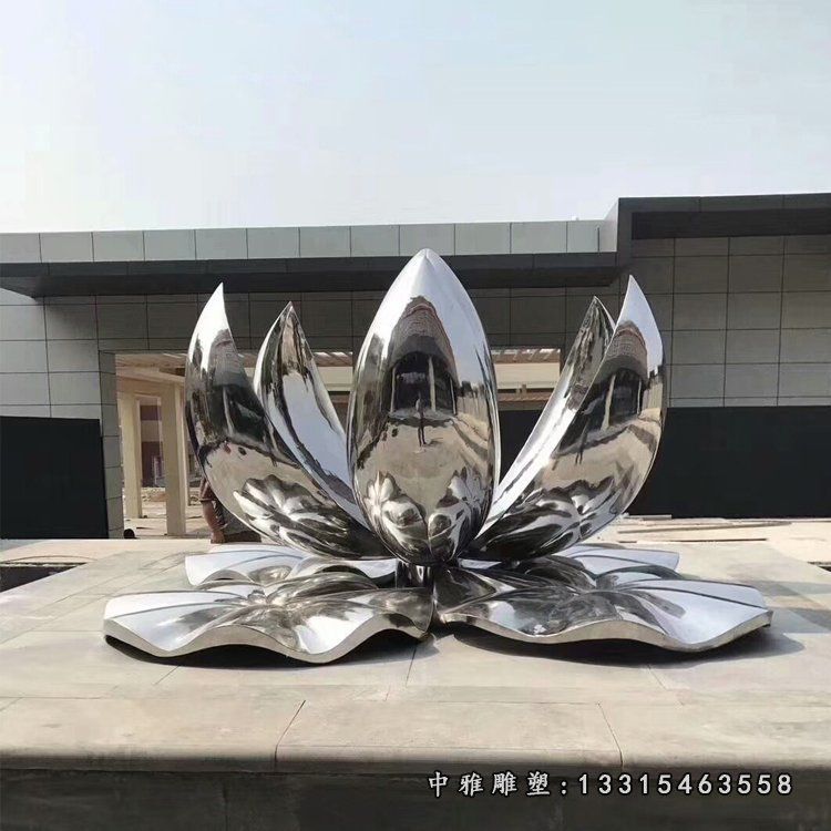 金属荷花不锈钢雕塑 (1)