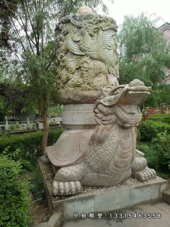 龙龟石雕，公园神兽石雕 (2)
