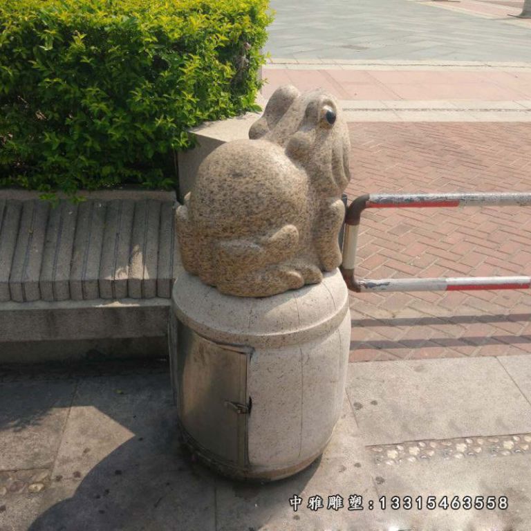 厂家直销石雕动物垃圾桶 城市街道小区装饰石雕卡通垃圾桶69367