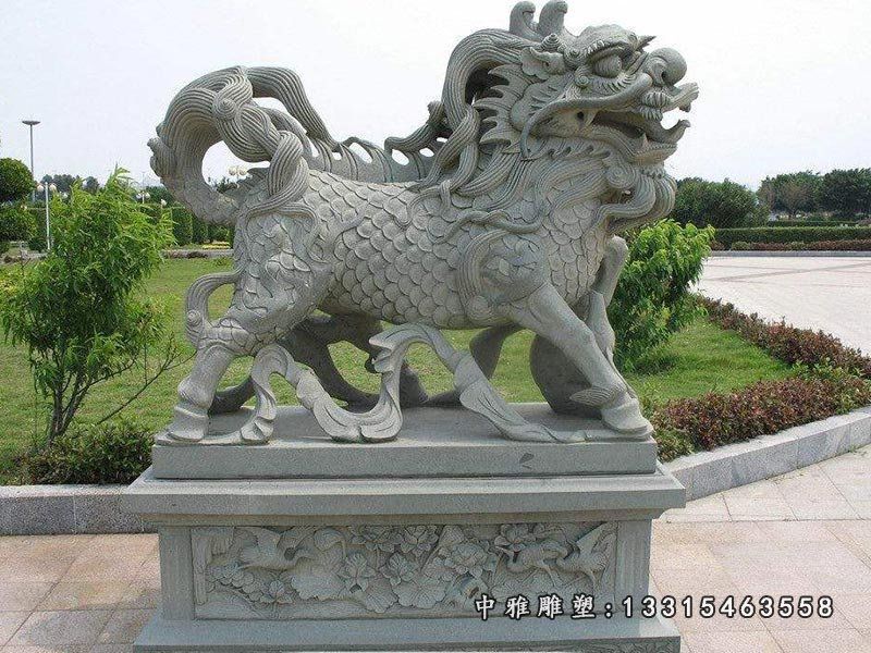 仿古辟邪麒麟石雕