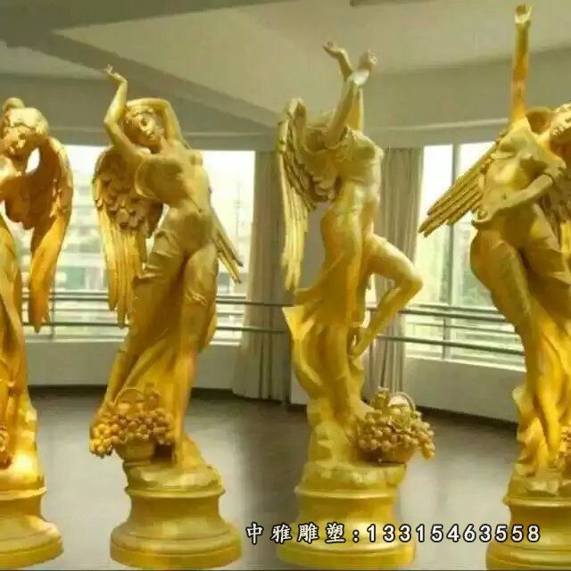 四季神铜雕，西方人物铜雕