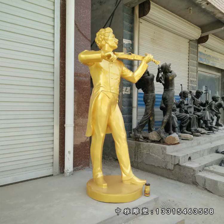 玻璃钢仿铜施特劳斯雕塑玻璃钢仿铜西方音乐家雕塑