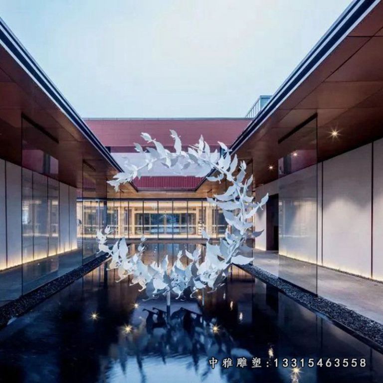厂家直销室外大型公园绿地不锈钢工艺品镂空鹿雕塑园林景观可定制6001