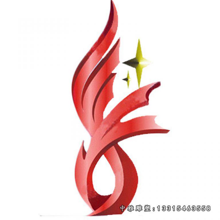 不锈钢喇叭花飘带 广场景观雕塑