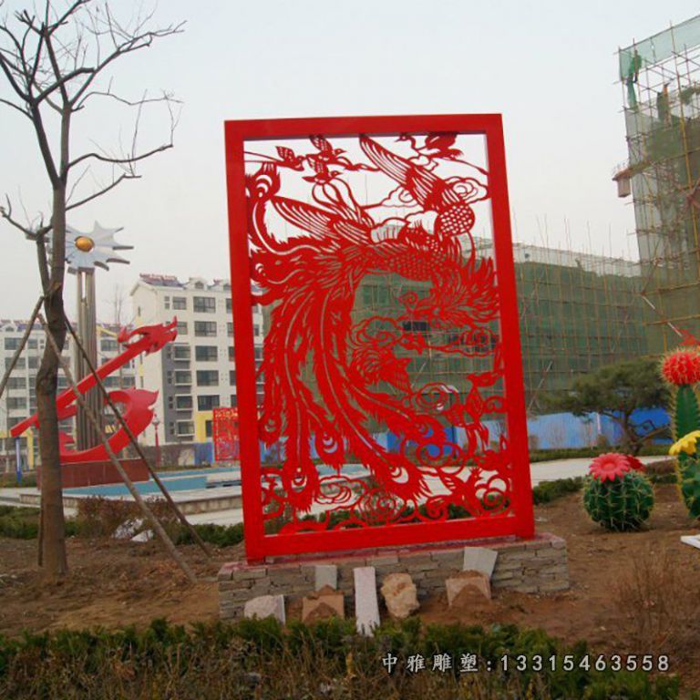 不锈钢剪纸雕塑，公园不锈钢雕塑 (9)