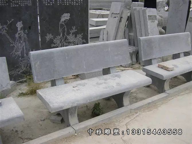 石长椅，公园石长凳 (2)