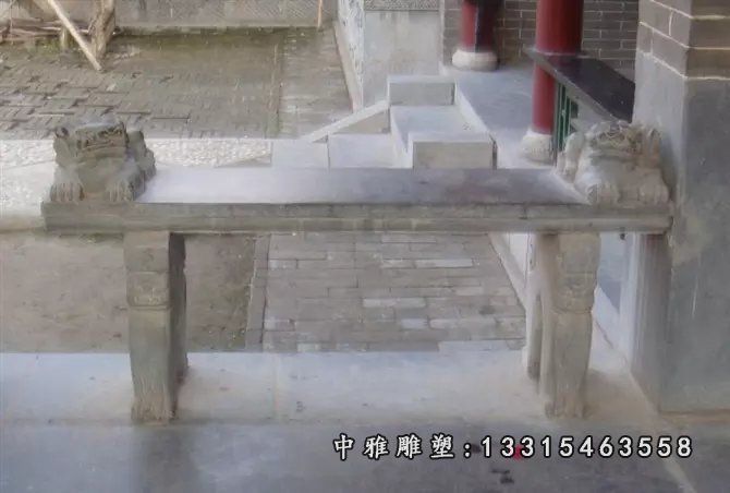 石长椅，公园石长凳 (1)