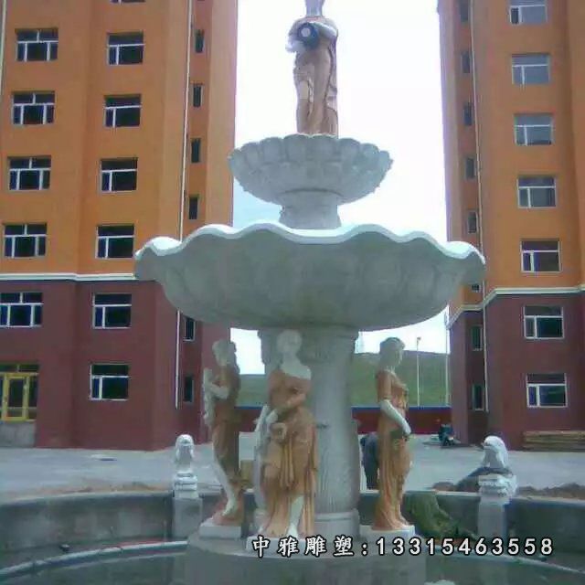 石雕喷泉，小区石喷泉，西方人物石雕喷泉