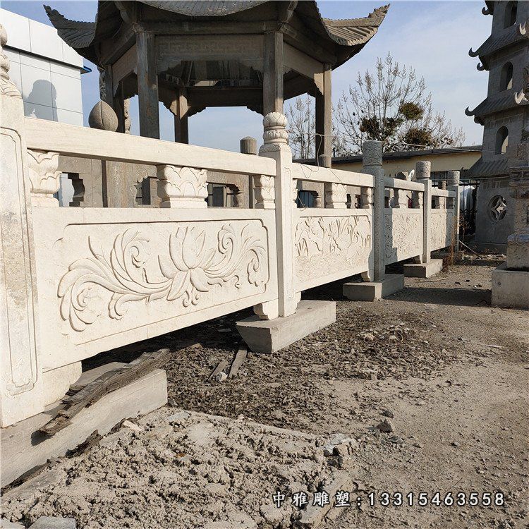厂家直销石雕栏杆 汉白玉石雕栏杆 寺庙景区观景工程石栏杆批发3546