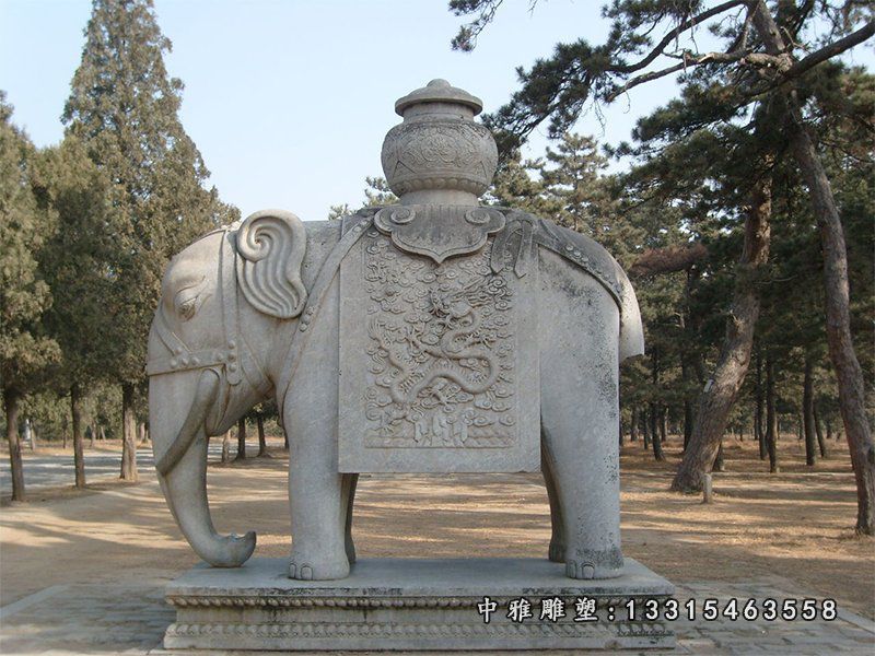 大理石招财进宝大象雕塑