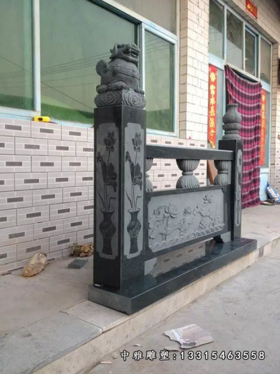 栏板石雕，青石栏板 (1)
