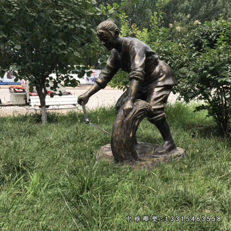 公园农耕人物铜雕 (4)
