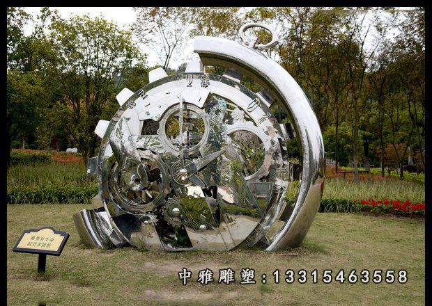 不锈钢镂空齿轮 公园景观雕塑