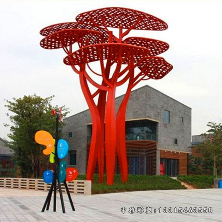 不锈钢广场大树摆件