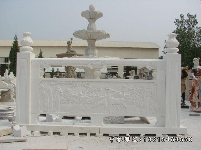 石雕栏杆，公园景观雕塑 (3)