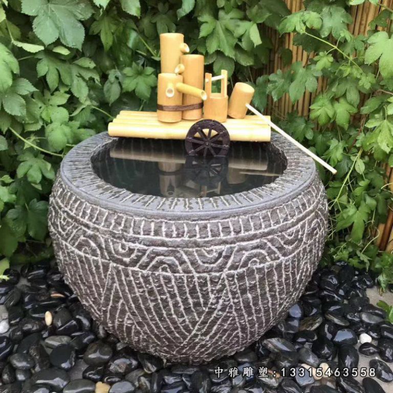 青石水缸流水摆件