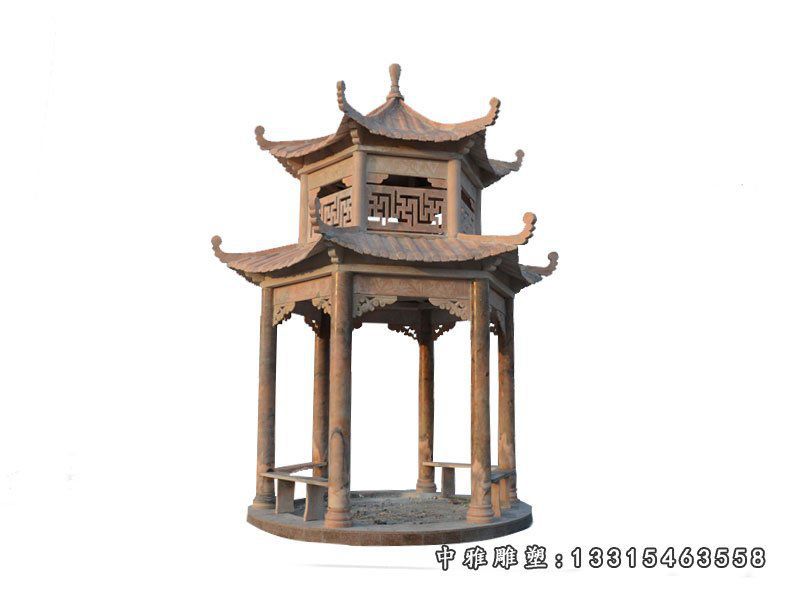 园林欧式双层凉亭