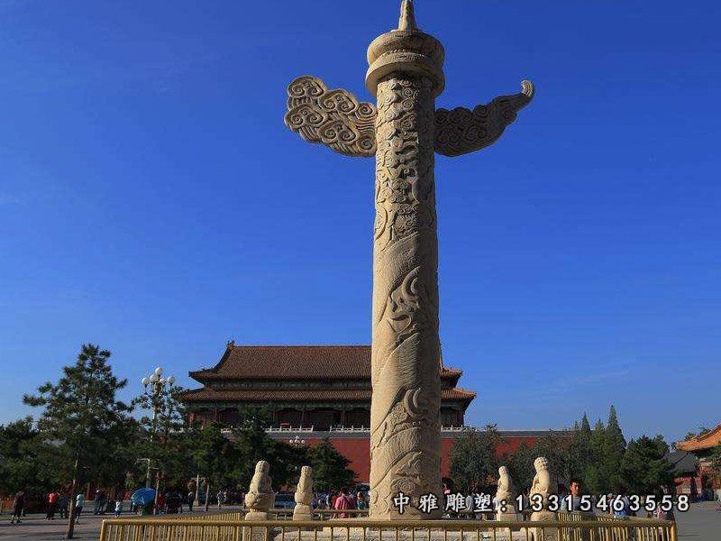 景区大理石祥云龙柱