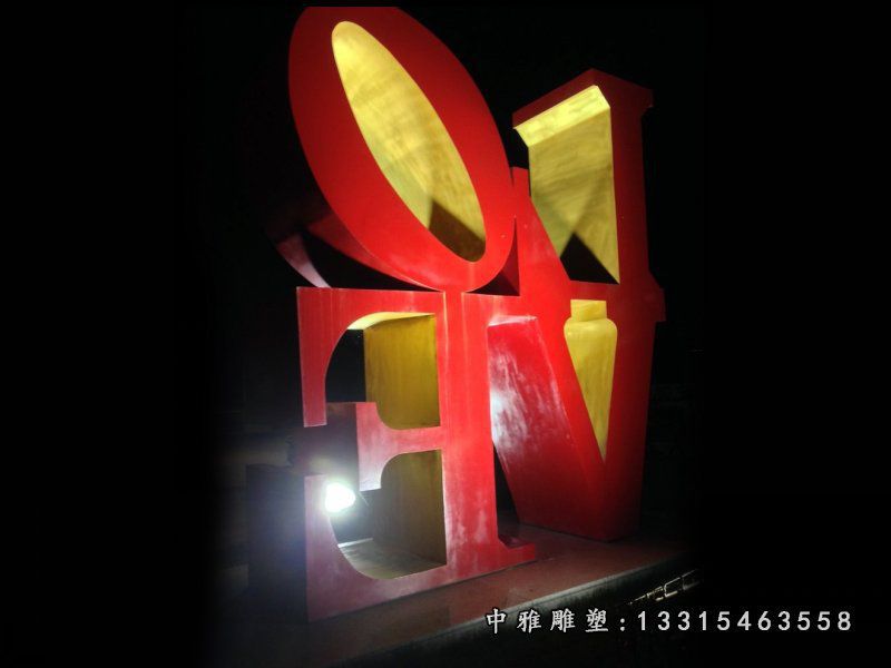 不锈钢love雕塑，广场不锈钢雕塑