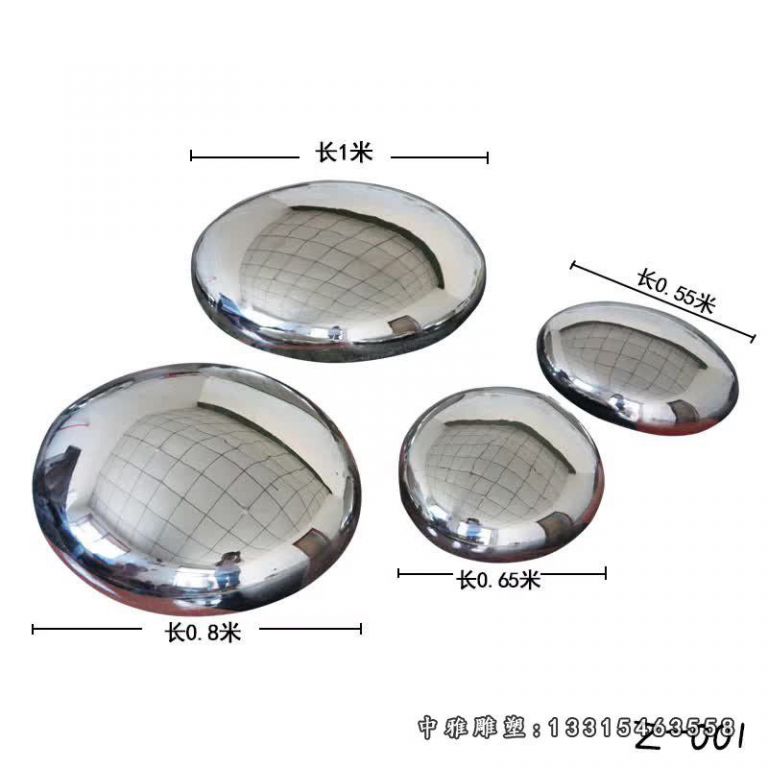 不锈钢鹅卵石雕塑 (1)