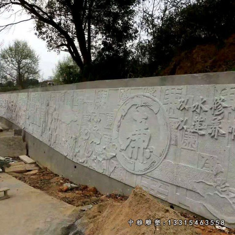 砂岩雕塑西式浮雕背景墙画壁 大型户外石雕园林风景雕塑 厂家热销52885