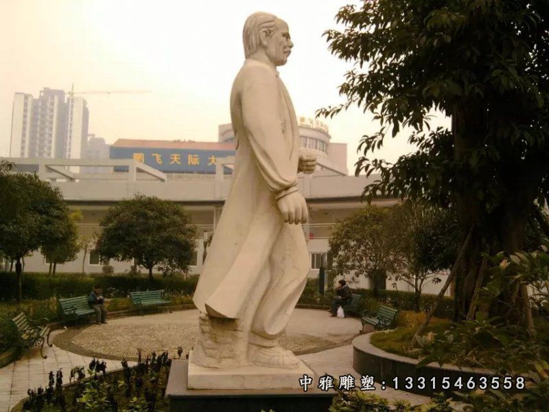 白求恩石雕，大理石名人石雕，医院名人石雕 (1)