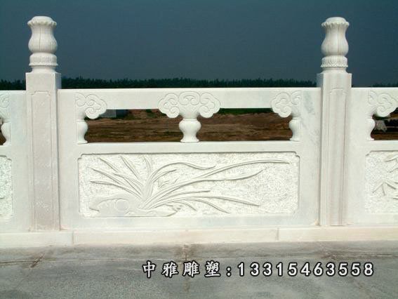 兰花石浮雕栏板，大理石栏板